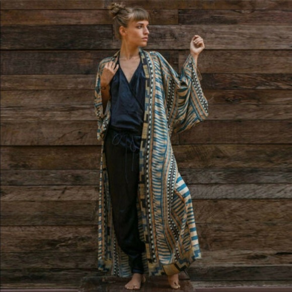 FIRM 🌸CLOSEOUT SALE New! Boho Western Kimono Maxi Long Duster Folk Cardigan - Picture 2 of 7